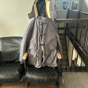 Women's Gray Hooded Duffle Coat